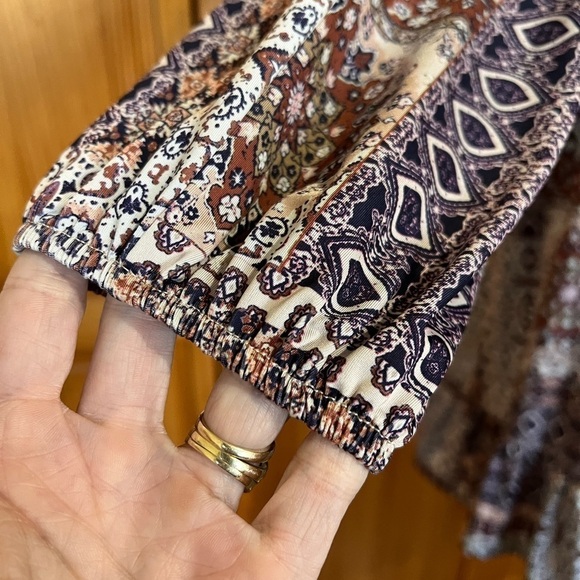 Style & Co 0X Long Boho Tie Front Long Sleeve Blouse Ruffle Hem Casual Chic - Picture 5 of 10